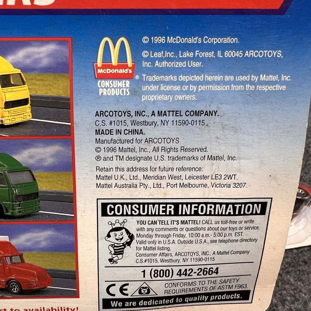 Lot Of 6 Hot Wheels Haulers Tractor Trailers 1996 NIP McDonald's Tropicana - Picture 9 of 9